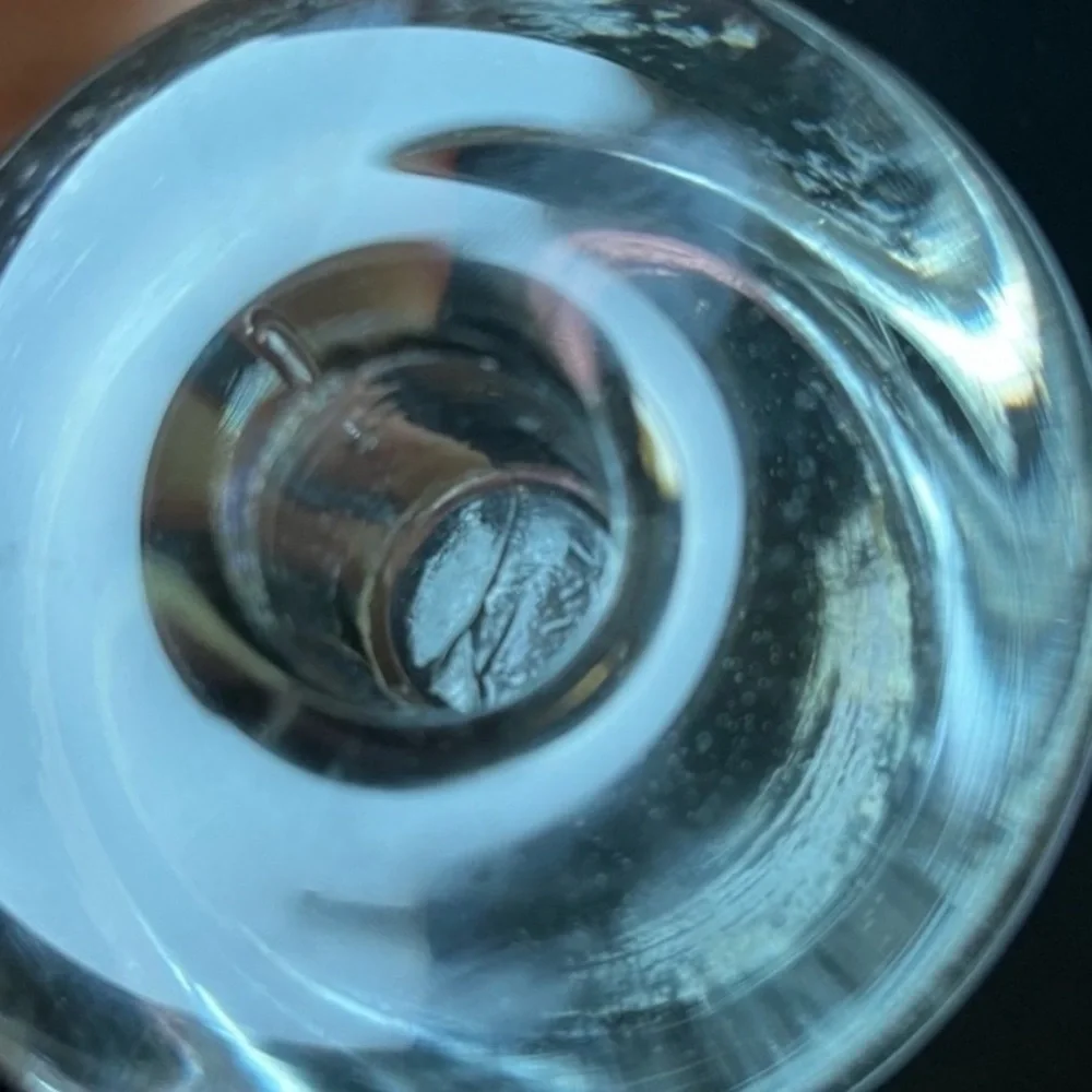 Glass Heavy Taper Candle Holders Puck Style